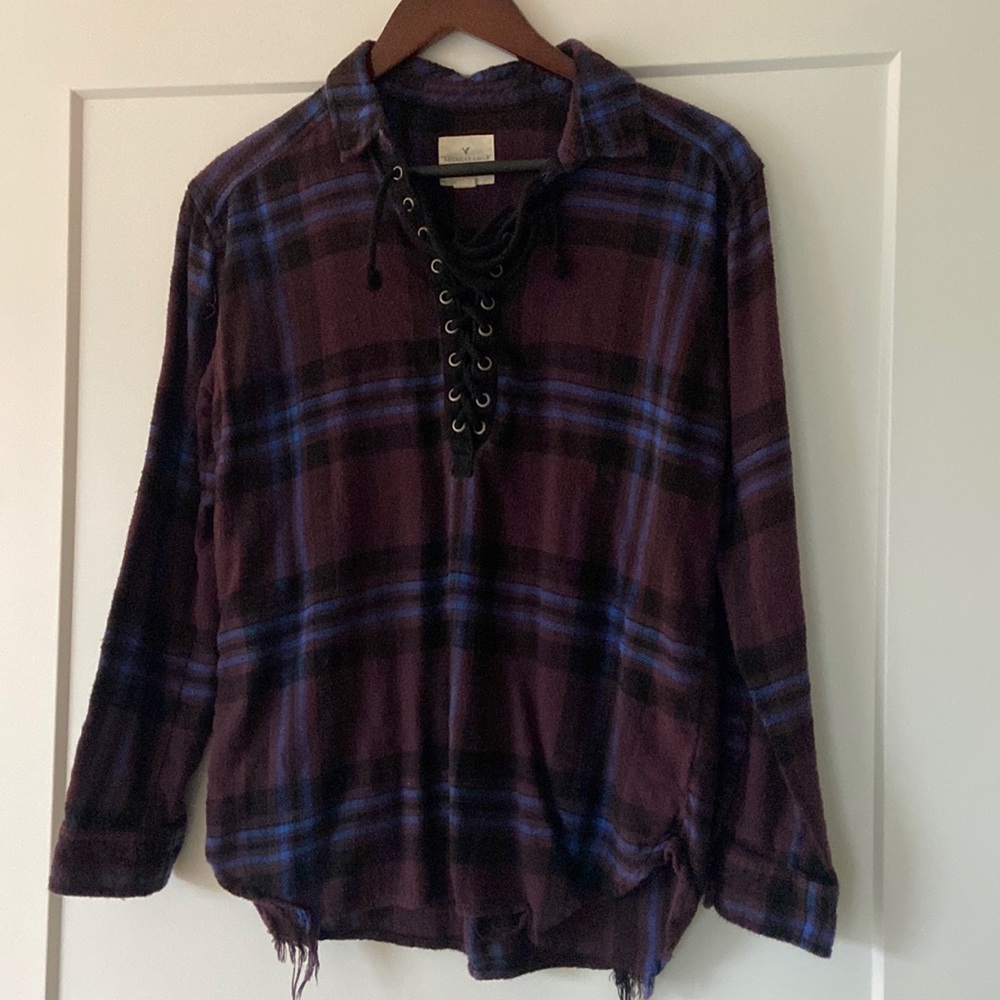 AE Plaid Top